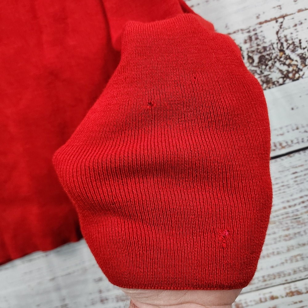 Salvatore Ferragamo Cardigan Sweater Womens S Red 100% Wool Knit Vintage Italy - Picture 4 of 6